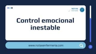00251 Control emocional inestable