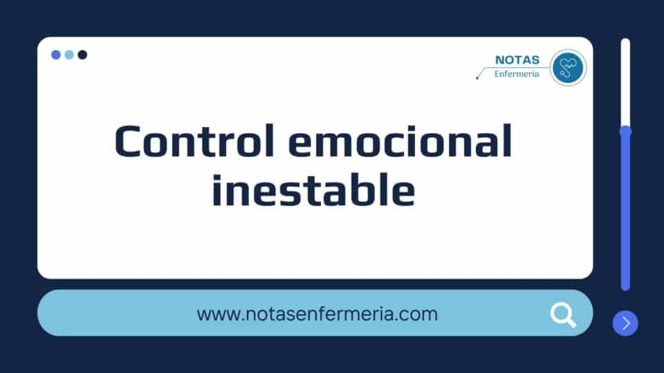 Control emocional inestable